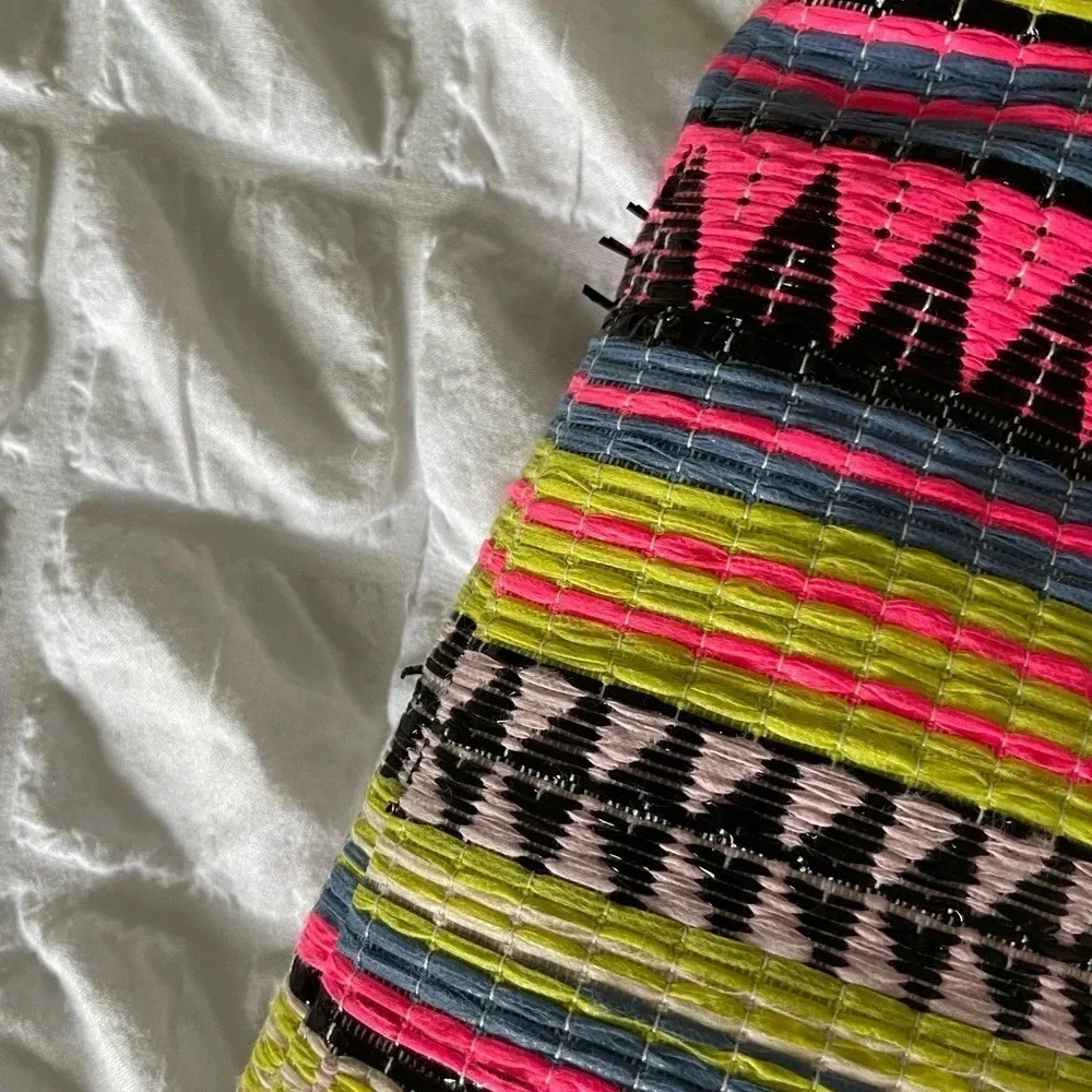 Milly Raffia neon tweed mini dress - Picture 5 of 11